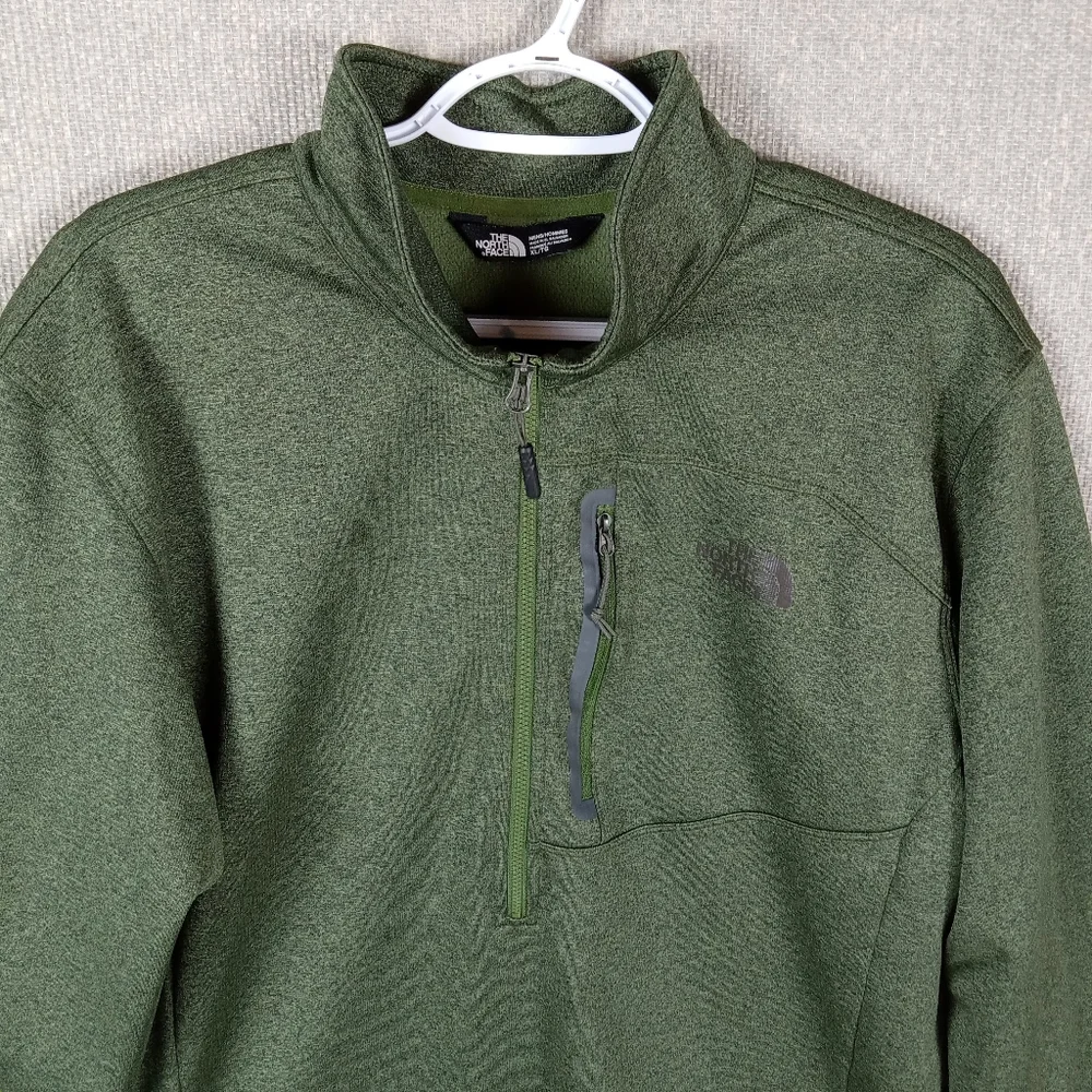 The North Face Canyonlands 1/2 Zip Fleece Pullover Mens XL Green Hiking Outdoor